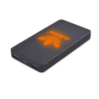 schwarz gummiert mit LED orange